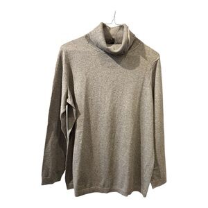 Talbots Gray Turtleneck Sweater Soft Knit NWT petite 1X